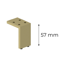Nexo Kapsan Alüminyum Koltuk Ayağı Mat Sarı