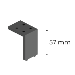 Nexo Kapsan Alüminyum Koltuk Ayağı Mat Siyah