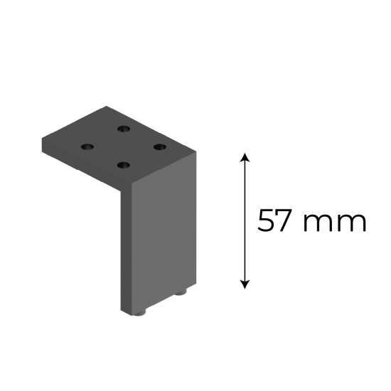 Nexo Kapsan Alüminyum Koltuk Ayağı Mat Siyah