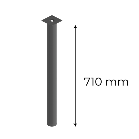 Nivra Kapsan Masa Ayağı Mat Siyah