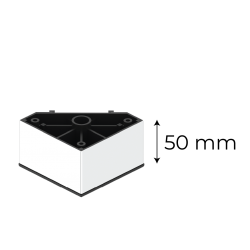 Rivo Kapsan Plastik Baza Ayağı Paslanmaz Parlak