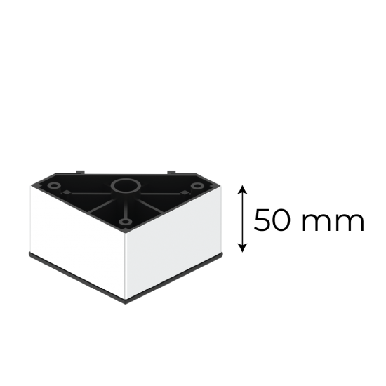 Rivo Kapsan Plastik Baza Ayağı Paslanmaz Parlak